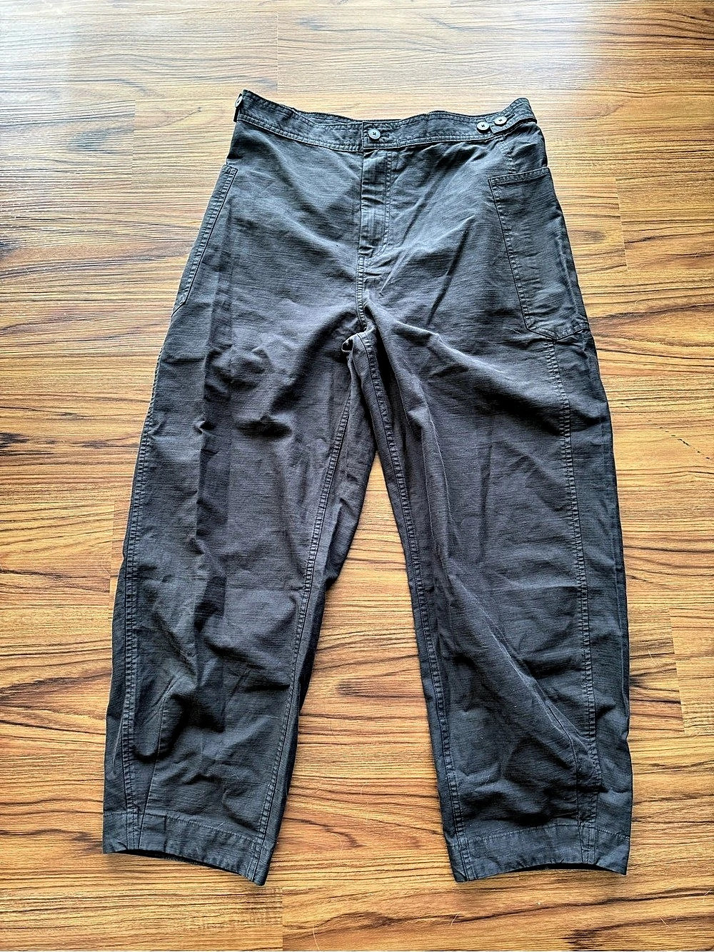 Everlane The Fatigue Barrel Pant Cotton Trousers Gray Size 14